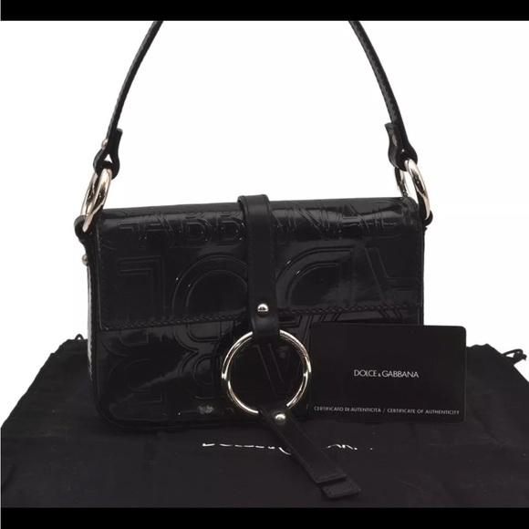 Dolce & Gabbana Black Patent Shoulder Bag EUC - Picture 3 of 17